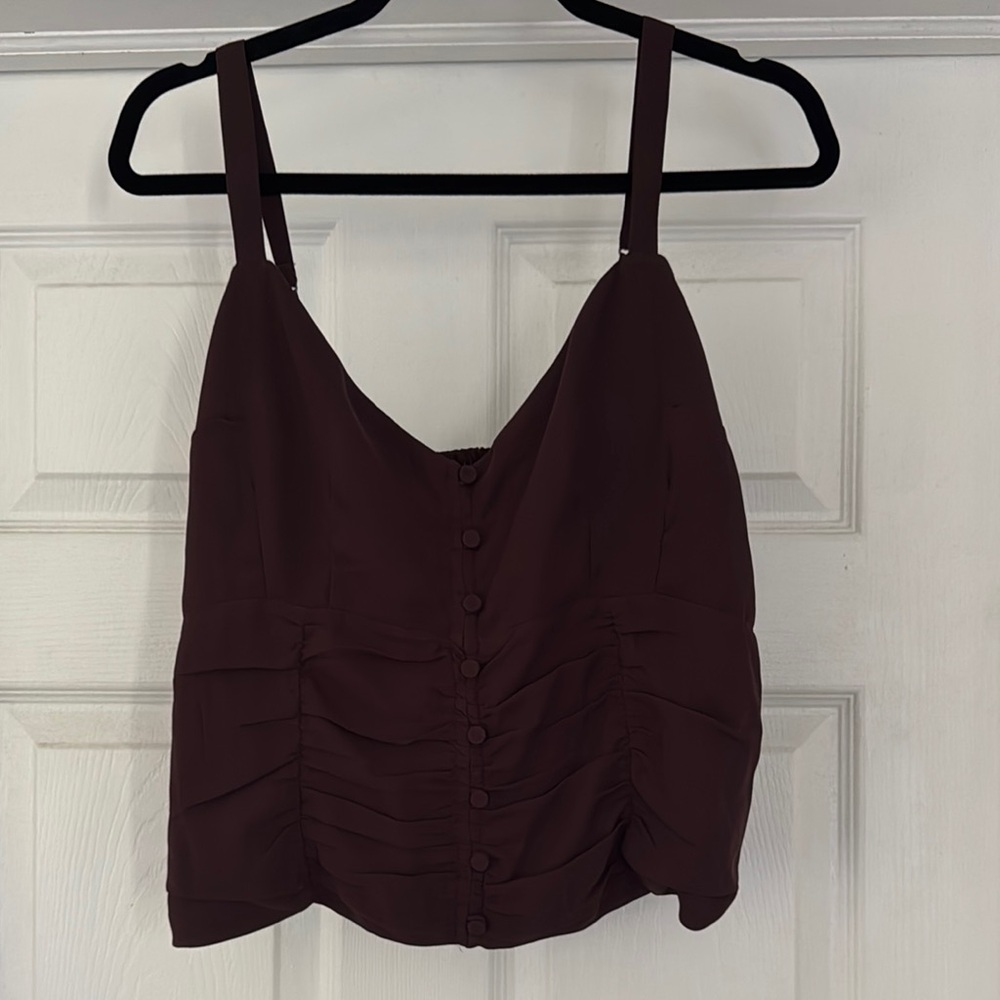 A&F button tank top